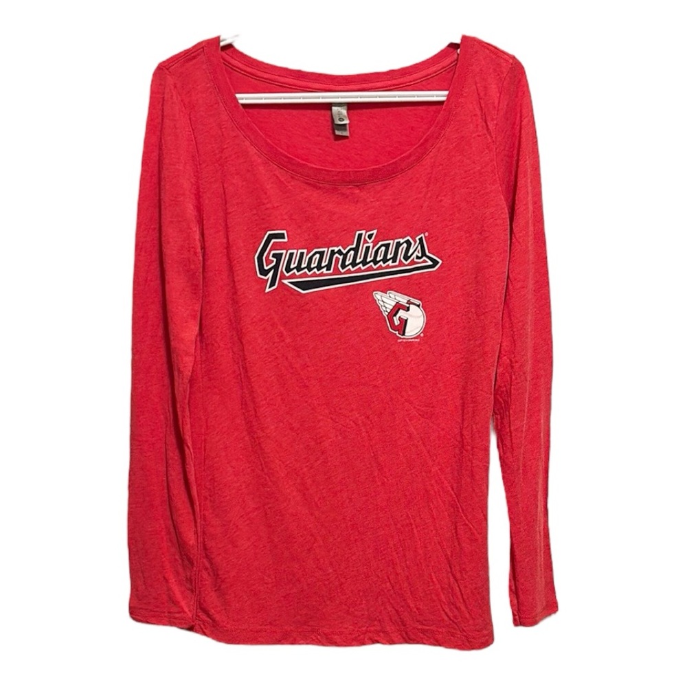 Cleveland Guardians NWOT Red Long Sleeve Baseball Tee Shirt